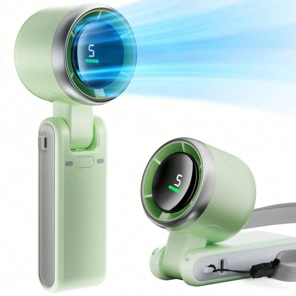 Mini ventilateur de poche USB rechargeable avec support pour téléphone - Ventilateur de bureau, compact et simple pour extérieur